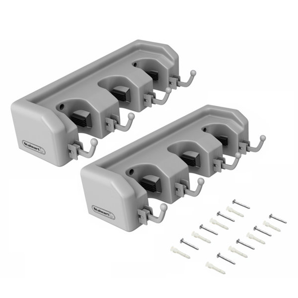 Stalwart Wall Storage Organizer Garage Utility Rack with Hooks